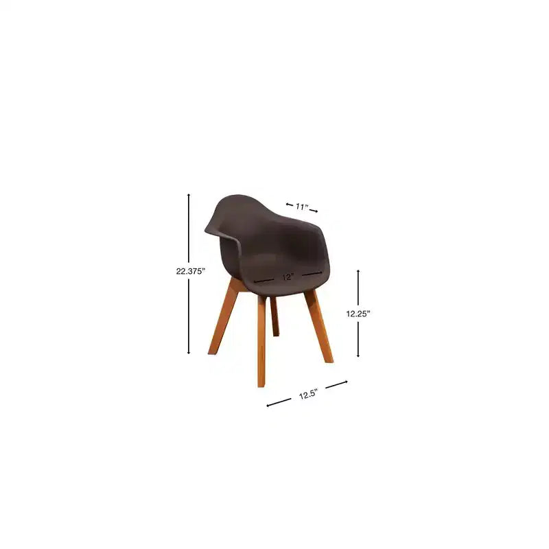 Chaises pour enfants avec assise moderne en plastique et pieds en hêtre roses