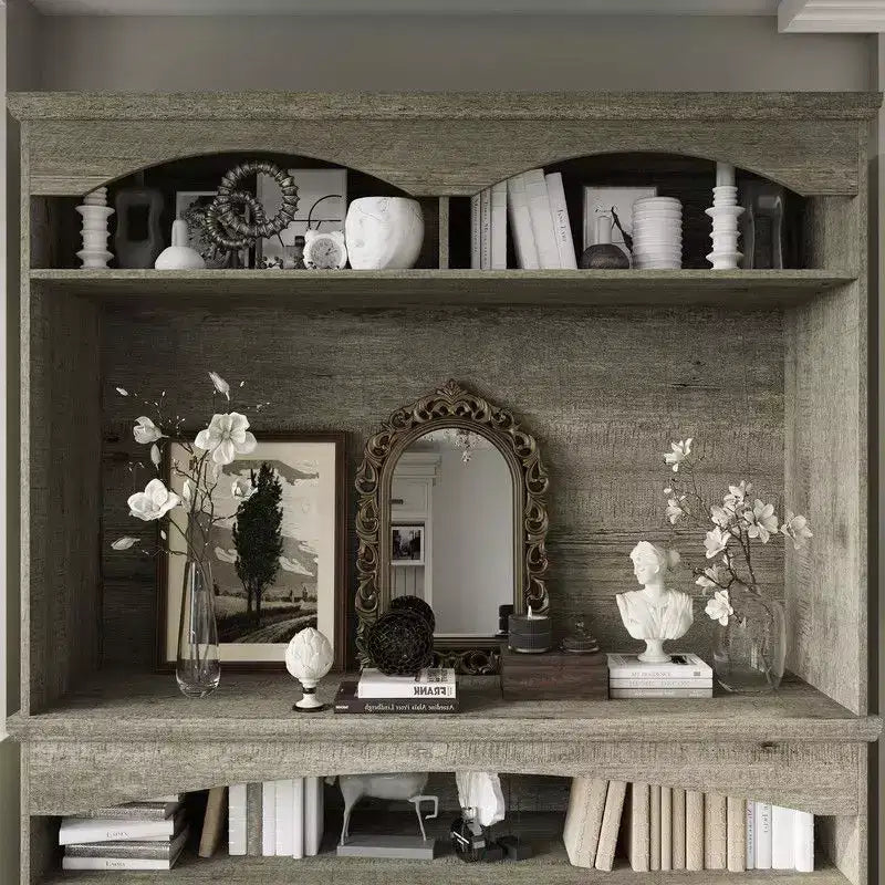 Meuble de rangement rustique multifonctionnel, vitrine et bibliothèque, unité de rangement pour salon, meuble de cuisine pour la vaisselle