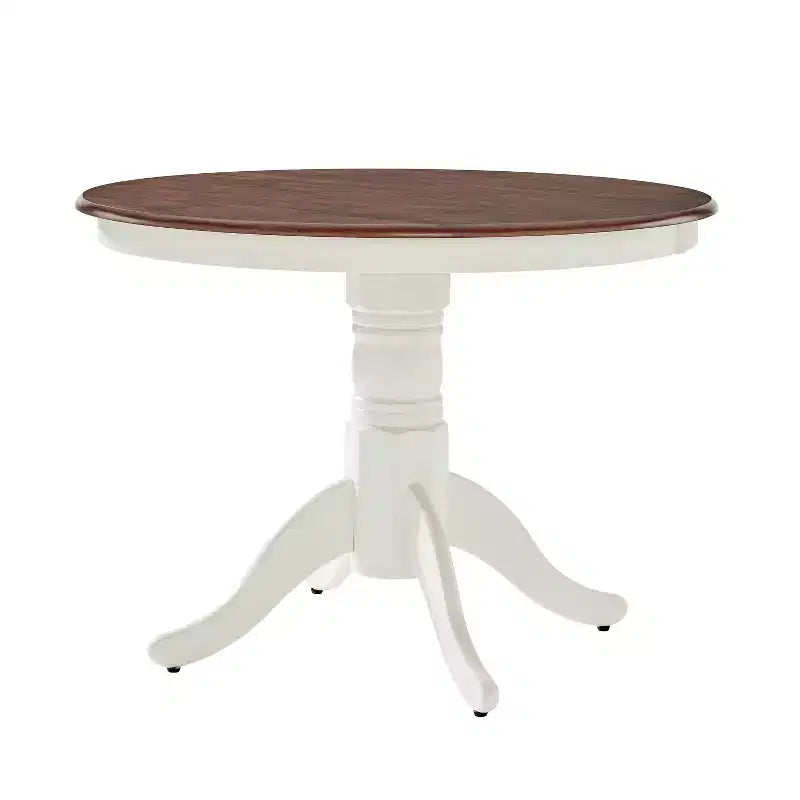 Table de salle à manger ronde (blanc antique)