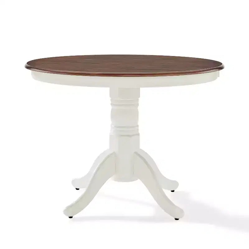 Table de salle à manger ronde (blanc antique)