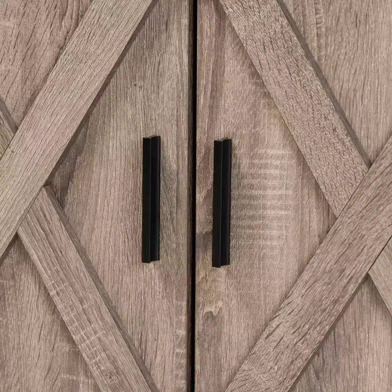 Meuble à Chaussures Double Porte en Chêne/Meuble de Rangement d'Entrée, Peut Contenir 9 Paires de Chaussures.