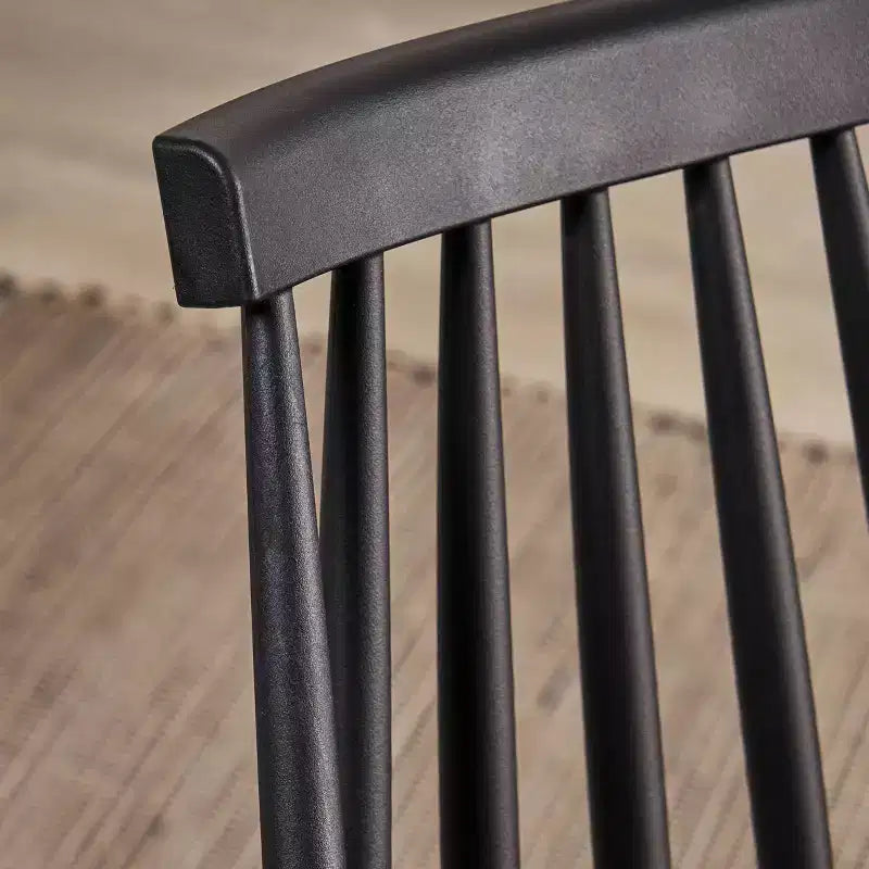 Chaise noire avec dossier