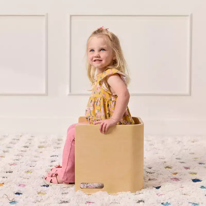 Chaise Cubique Polyvalente pour Tout-Petits Bentwood