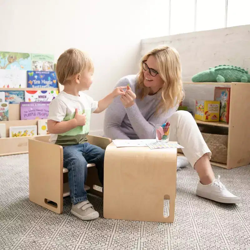 Chaise Cubique Polyvalente pour Tout-Petits Bentwood