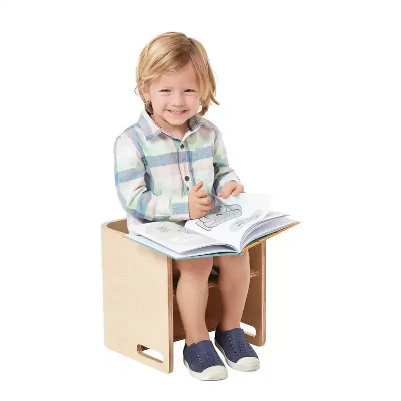 Chaise Cubique Polyvalente pour Tout-Petits Bentwood