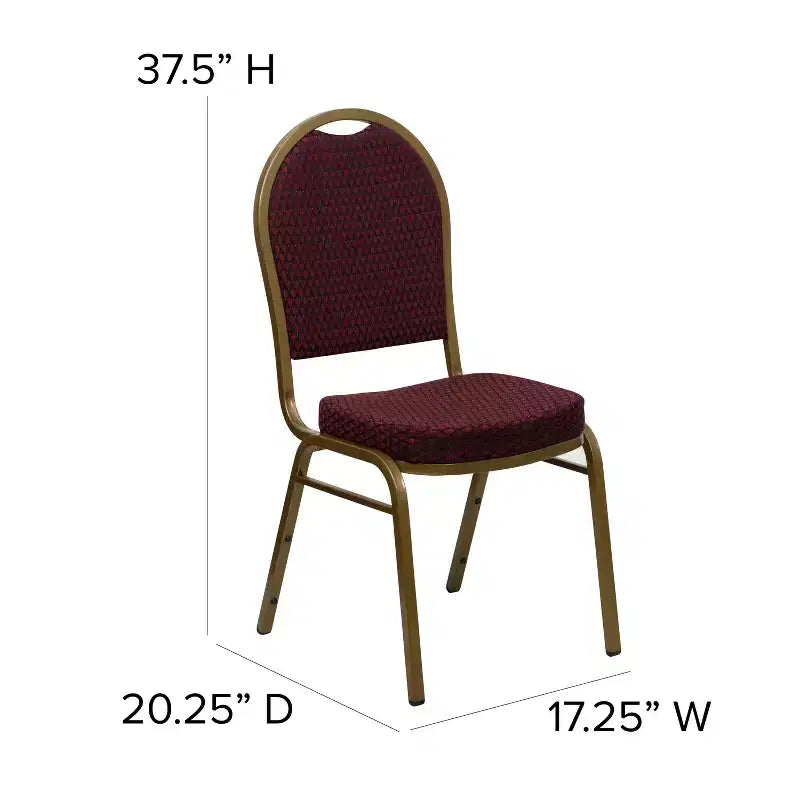 Chaises de banquet empilables à dossier en dôme