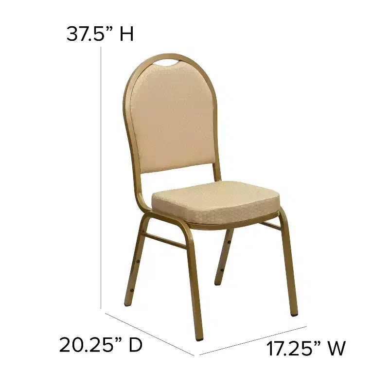 Chaises de banquet empilables à dossier en dôme
