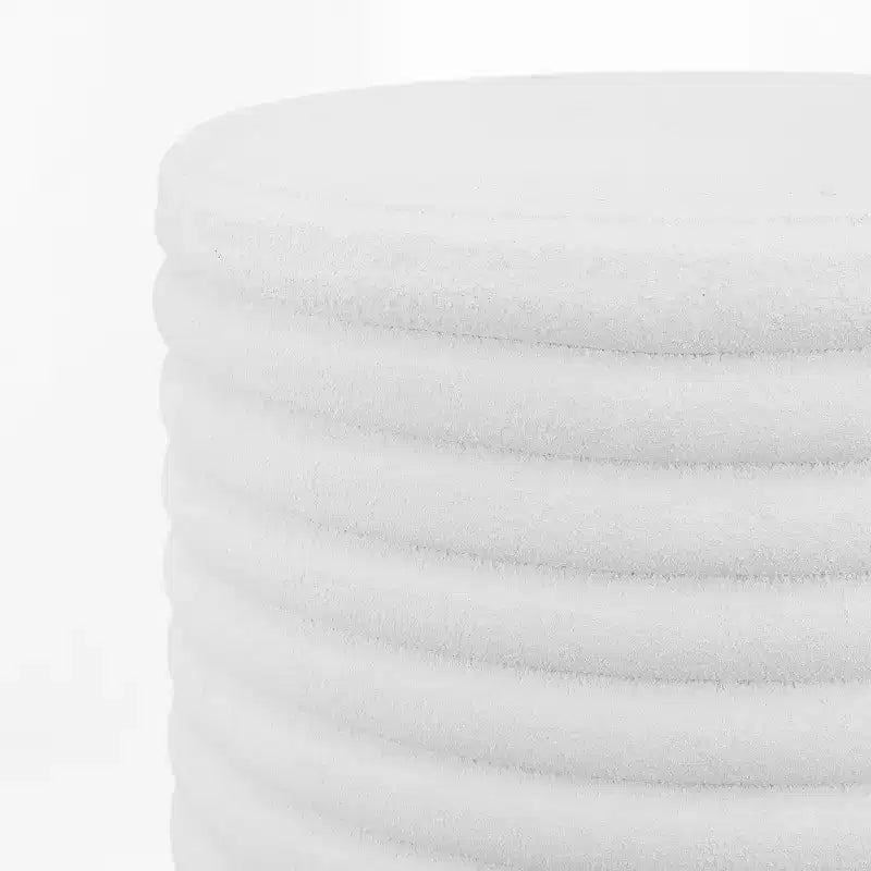 Table d'appoint minimaliste moderne à trois pieds en forme de tambour pour l'intérieur/l'extérieur