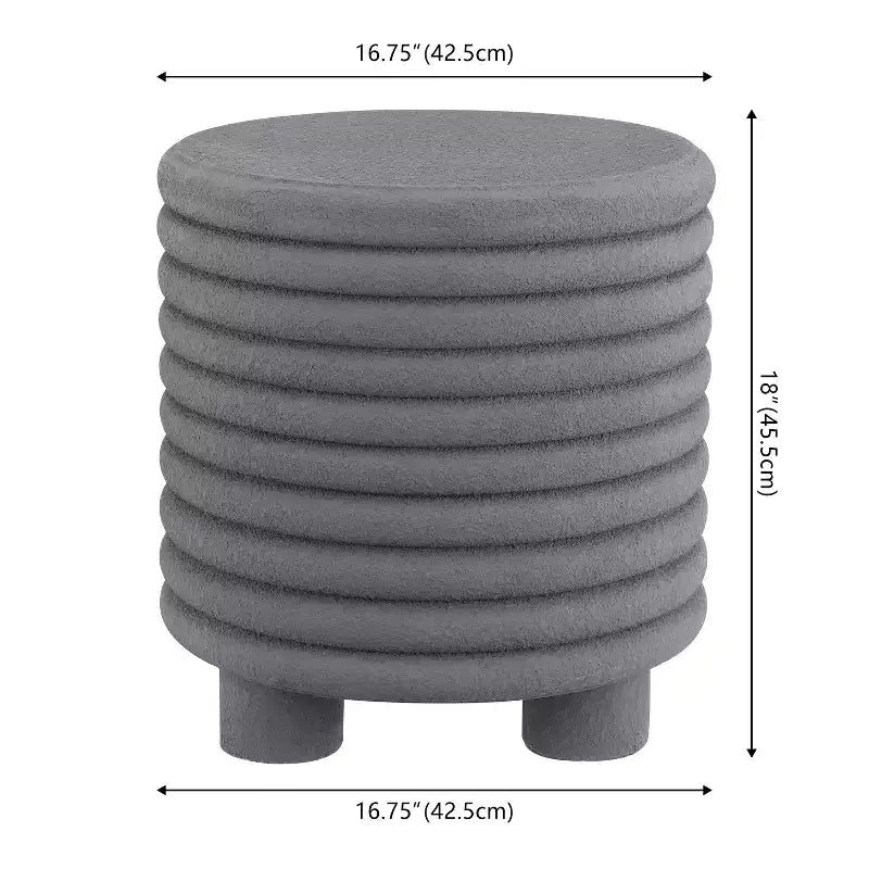Table d'appoint minimaliste moderne à trois pieds en forme de tambour pour l'intérieur/l'extérieur